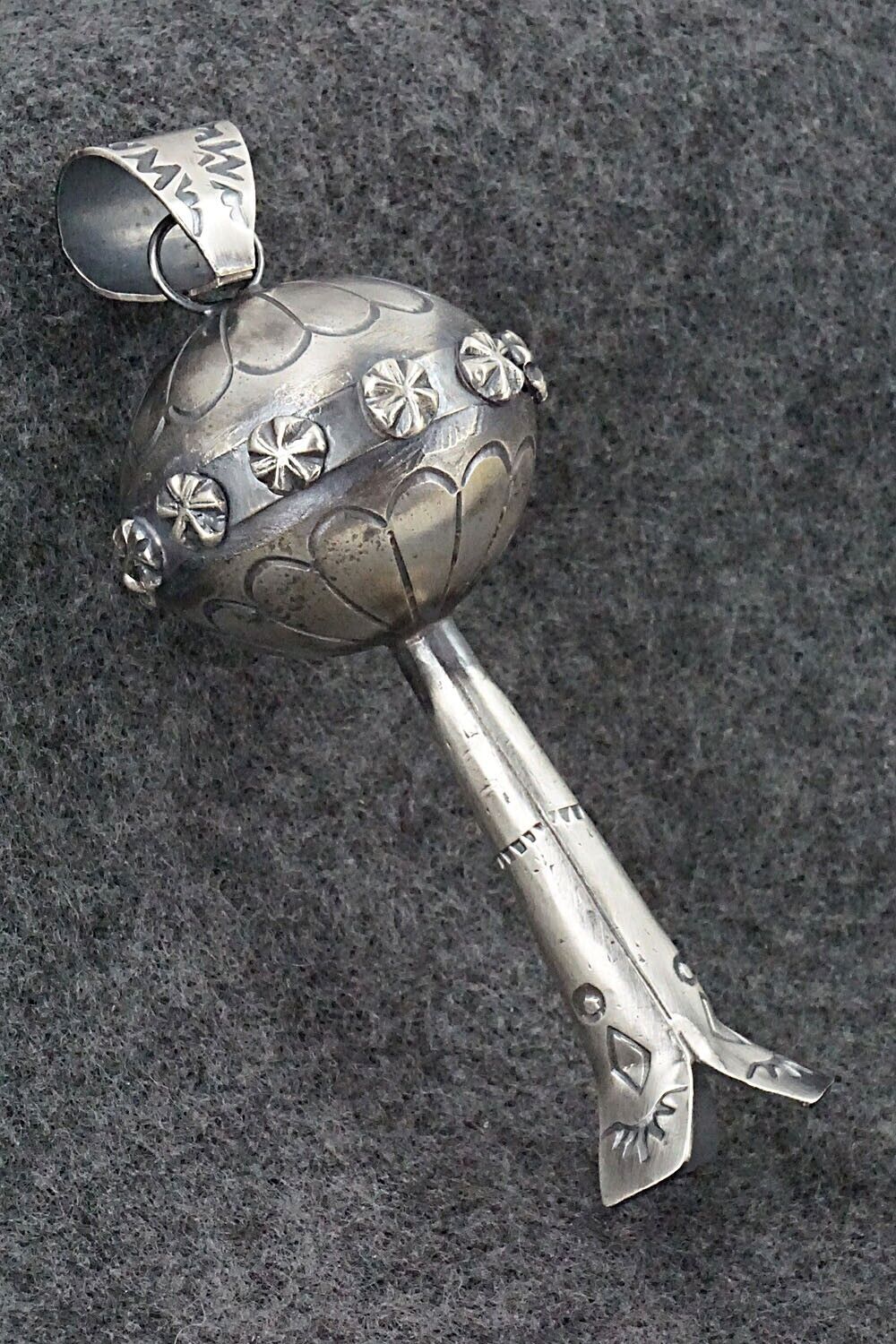 Sterling Silver Blossom Pendant - Tim Yazzie