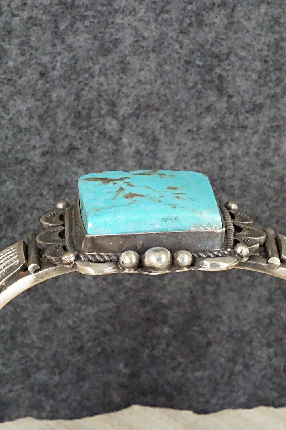 Turquoise & Sterling Silver Bracelet - Ronald Tom