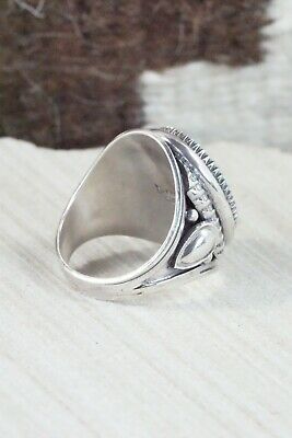 Turquoise & Sterling Silver Ring - Derrick Gordon - Size 11.75