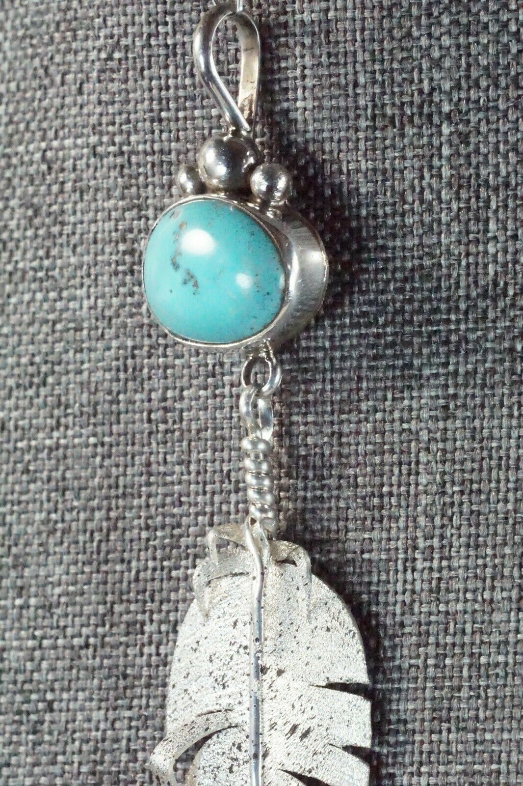 Navajo Turquoise & Sterling Silver Pendant - Ernest Rangel