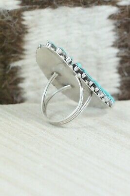 Turquoise & Sterling Silver Ring - Charlie John - Size 8