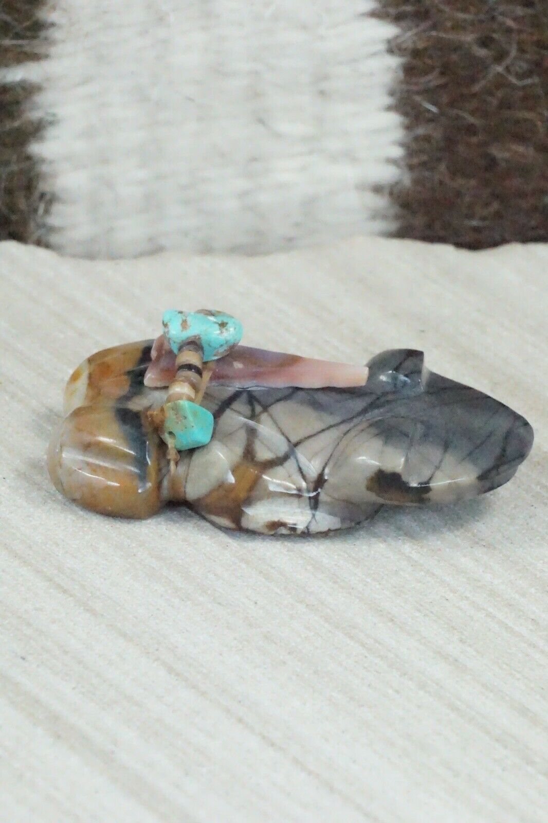 Frog Zuni Fetish Carving - Daisy Natewa - High Lonesome Trading