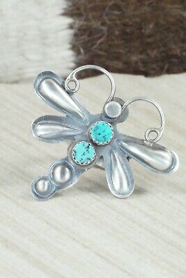 Turquoise and Sterling Silver Ring - Tim Yazzie - 7.75