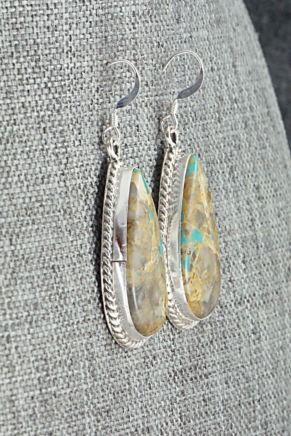 Turquoise & Sterling Silver Earrings - Isabelle Yazzie