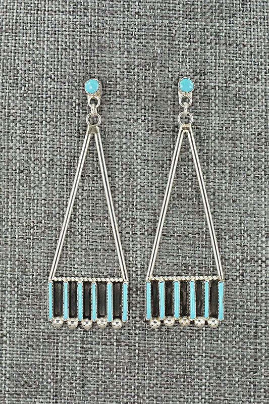 Turquoise & Sterling Silver Earrings - Ashley Laate