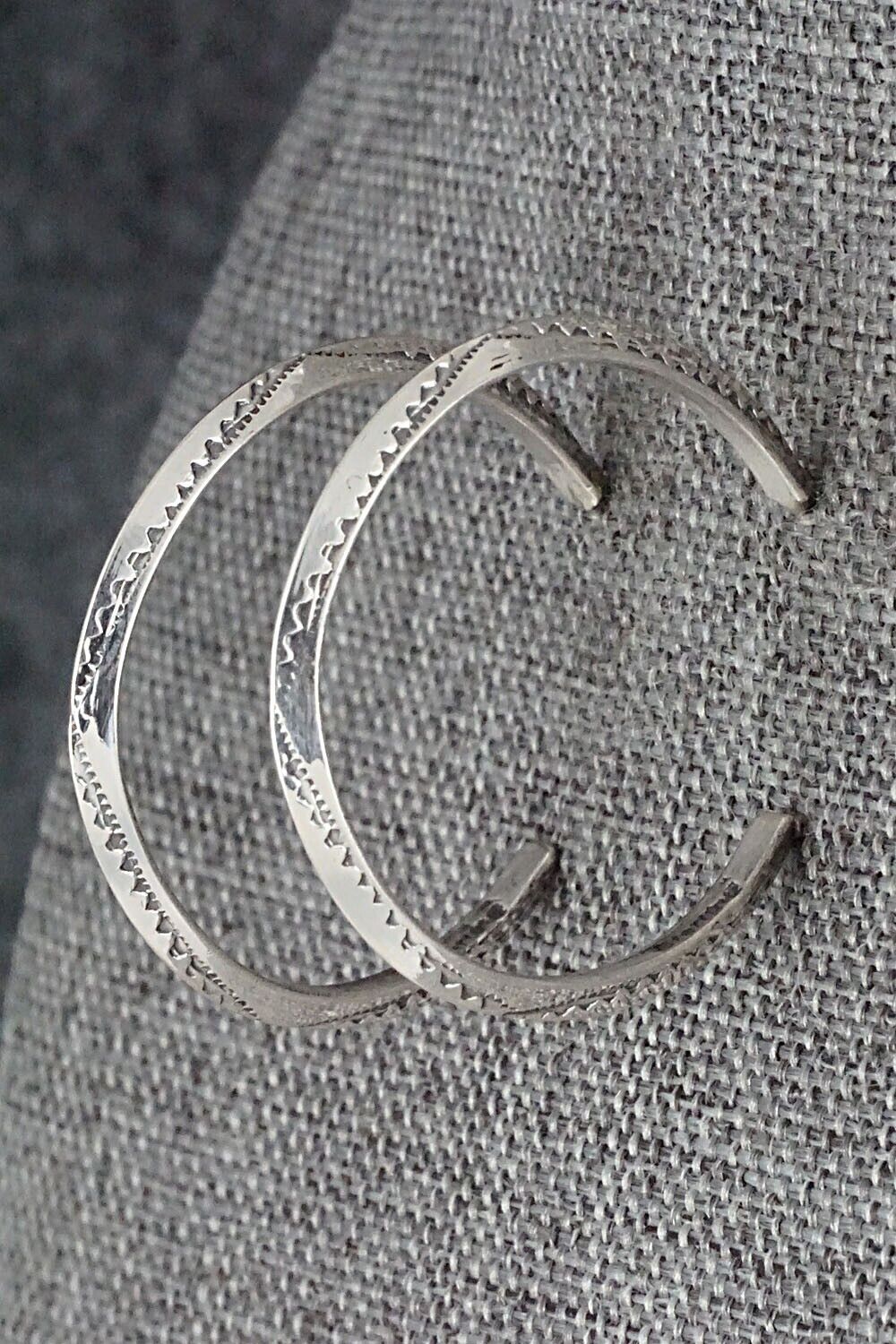 Sterling Silver Hoop Earrings - Elaine Tahe