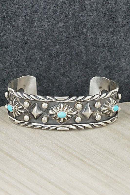 Turquoise & Sterling Silver Bracelet - Tim Yazzie