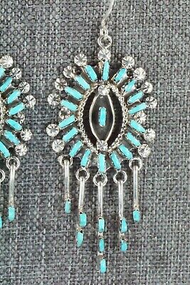Turquoise & Sterling Silver Earrings - Keith Leekity