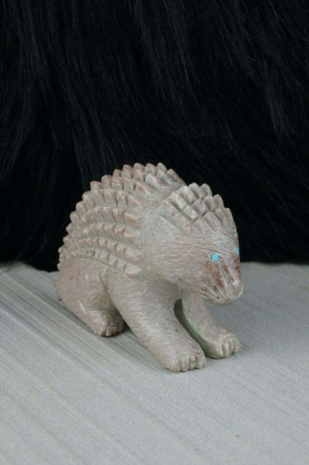 Porcupine Zuni Fetish Carving - Jonas Hastito - High Lonesome Trading