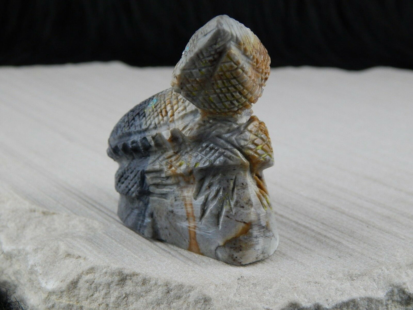 Lizard Zuni Fetish Carving - Kevin Allapowa - High Lonesome Trading