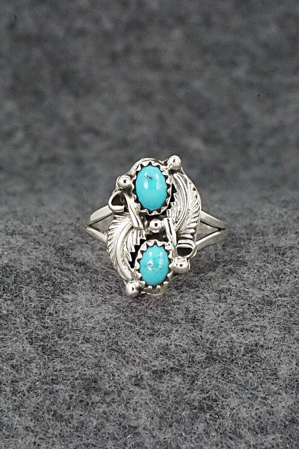 Turquoise & Sterling Silver Ring - William Begay - Size 6.5