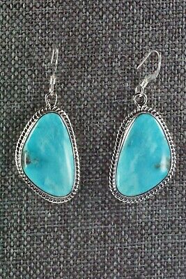 Turquoise & Sterling Silver Earrings - Lee Shorty