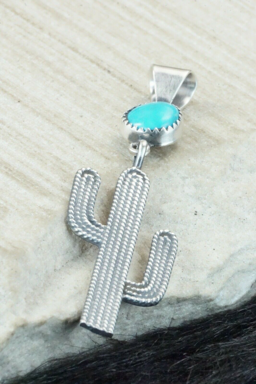 Turquoise and Sterling Silver Pendant - Annie Spencer
