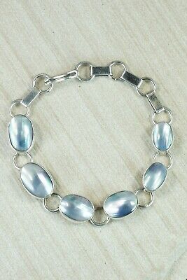 Navajo Abalone Shell and Sterling Silver Link Bracelet - Native American