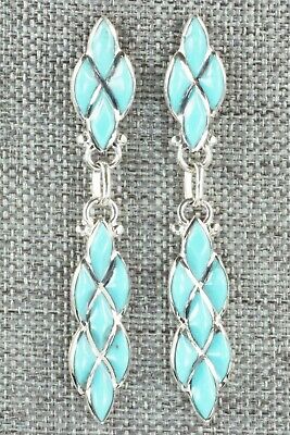 Turquoise & Sterling Silver Earrings - Derrick & Lorelia Chavez