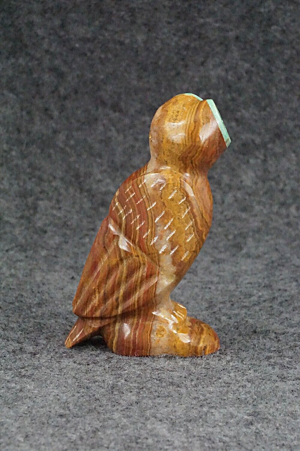 Owl Zuni Fetish Carving - Enrike Leekya