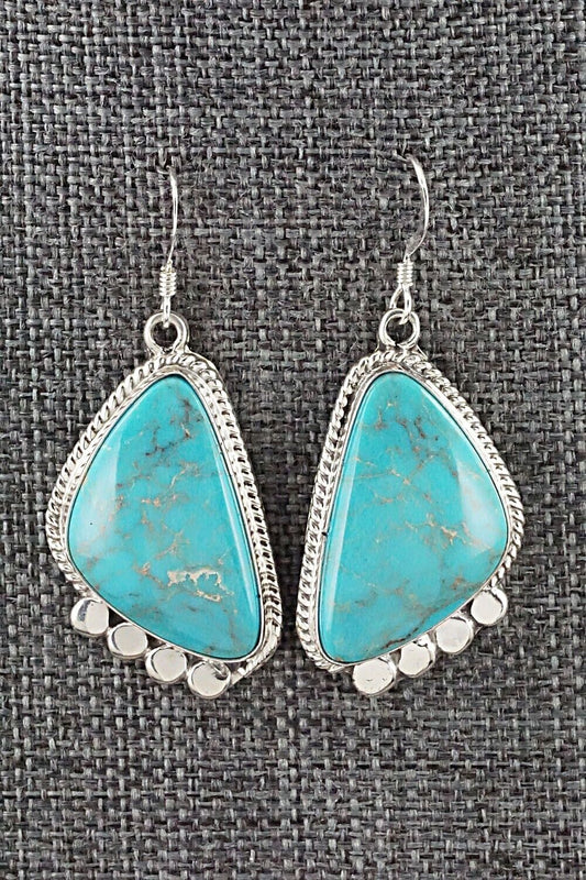 Turquoise & Sterling Silver Earrings - Genevieve Francisco