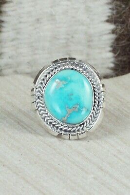 Turquoise & Sterling Silver Ring - Samuel Yellowhair - Size 5.75