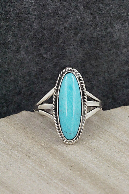 Turquoise & Sterling Silver Ring - Mark Barney - Size 7.25