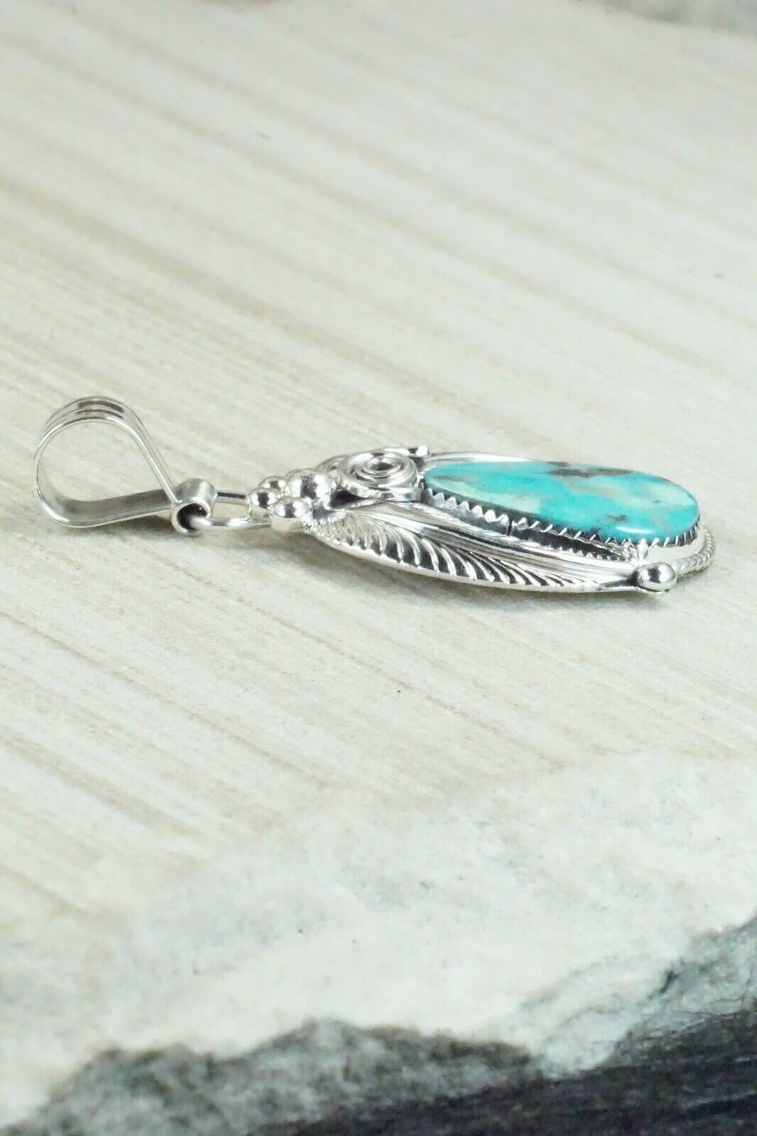 Turquoise & Sterling Silver Pendant - Davey Morgan