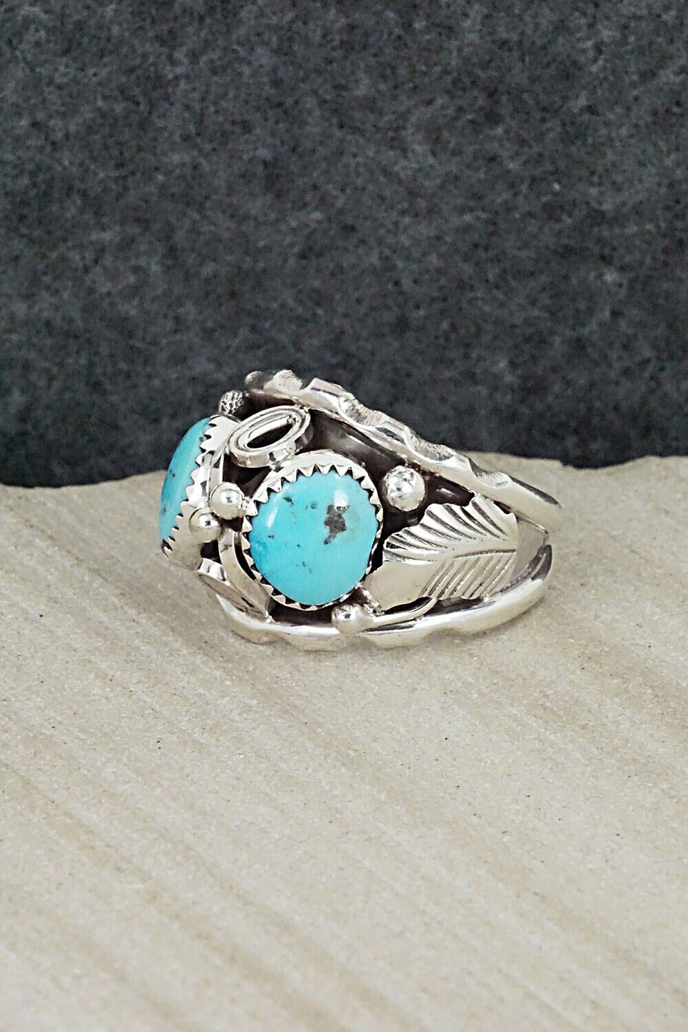 Turquoise & Sterling Silver Ring - Max Calladitto - Size 11.75