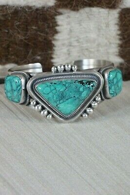 Navajo Turquoise & Sterling Silver Bracelet - Raymond Delgarito - High Lonesome Trading