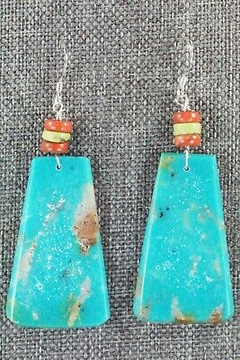 Turquoise & Sterling Silver Earrings - Lupe Lovato