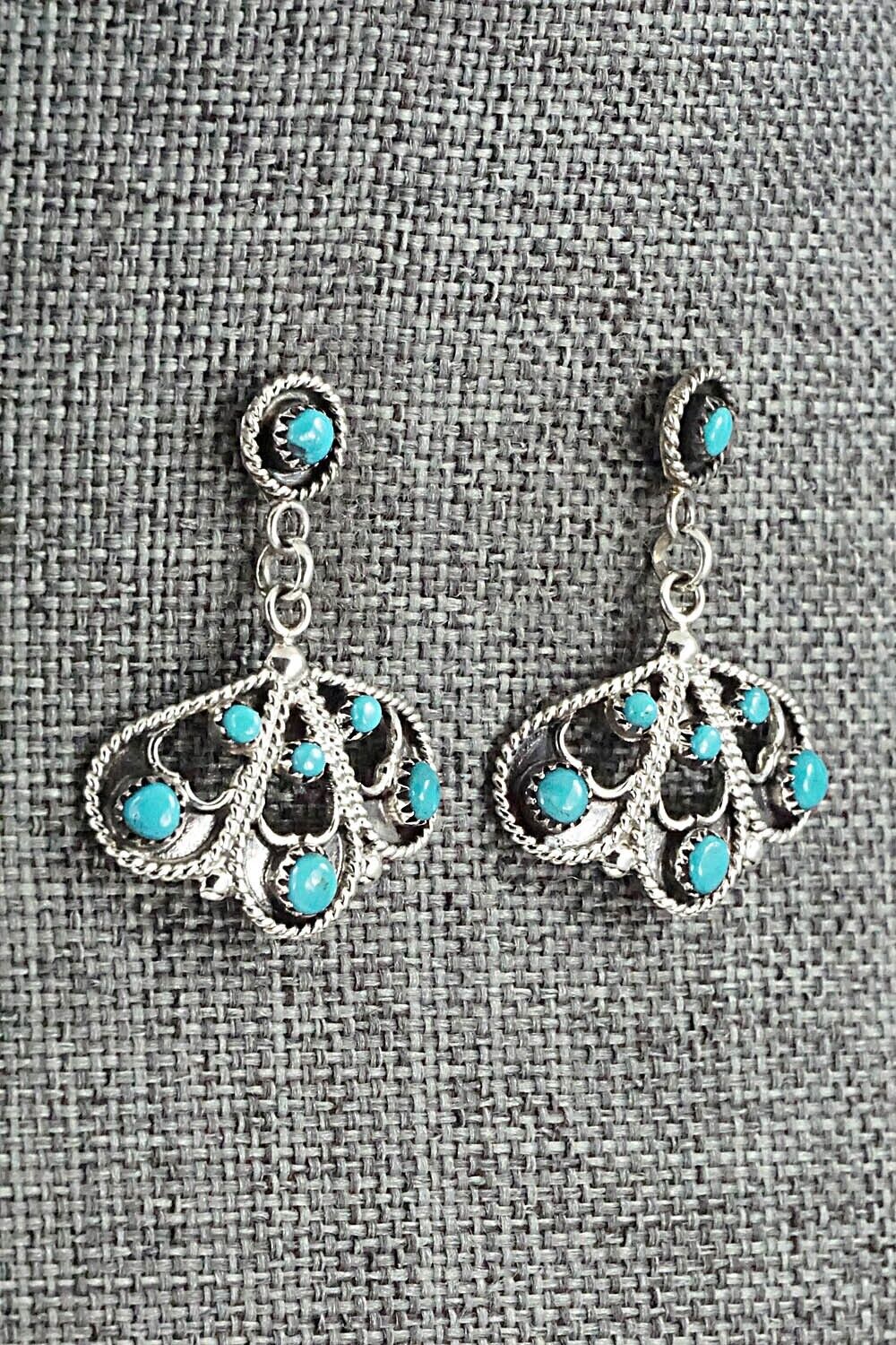 Turquoise & Sterling Silver Necklace and Earrings Set - Arlene Tsatie