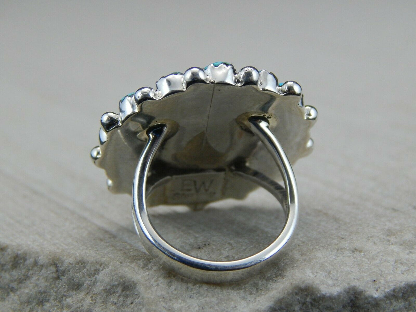 Navajo Sterling Silver & Turquoise Ring - Eric Wilson - High Lonesome Trading
