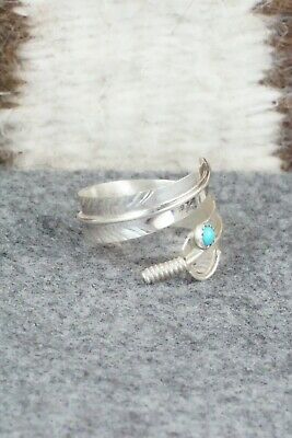 Turquoise & Sterling Silver Ring - Chester Charley - Size 7.5