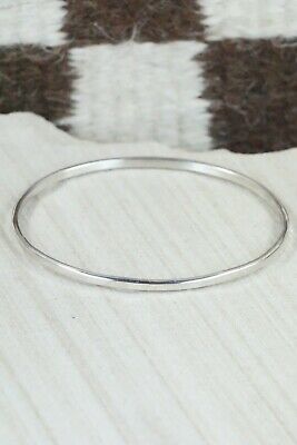 Navajo Sterling Silver Bangle Cuff - Elaine Tahe