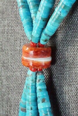 Turquoise & Spiny Oyster Necklace - Lupe Lovato