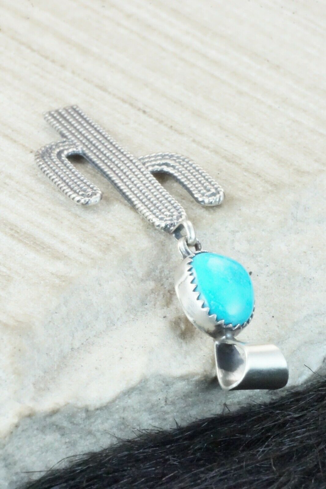 Turquoise and Sterling Silver Pendant - Annie Spencer