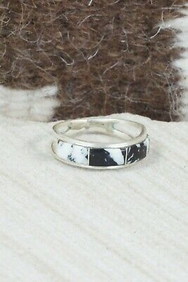 White Buffalo & Sterling Silver Ring - Gloria Waseta - Size 6.25