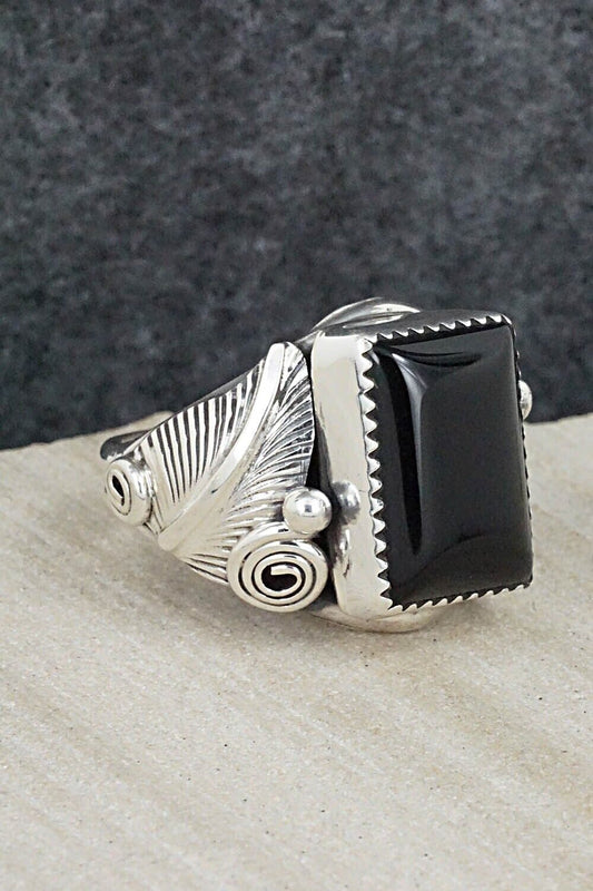 Onyx & Sterling Silver Ring - Darrell Morgan - Size 11