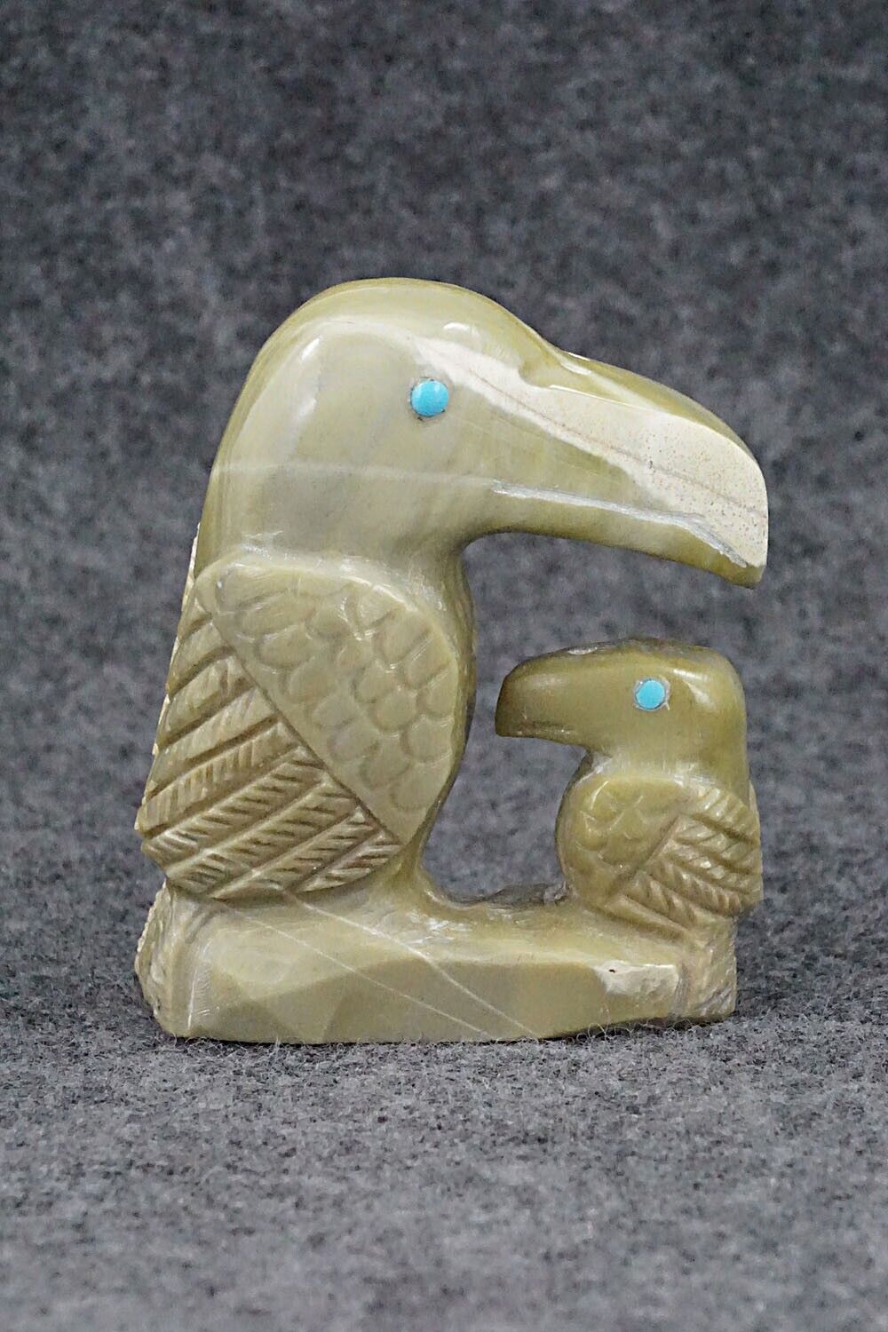 Toucans Zuni Fetish Carving - Colton Kaamasee