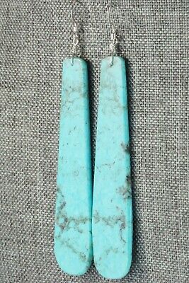 Turquoise & Sterling Silver Earrings - Lupe Lovato