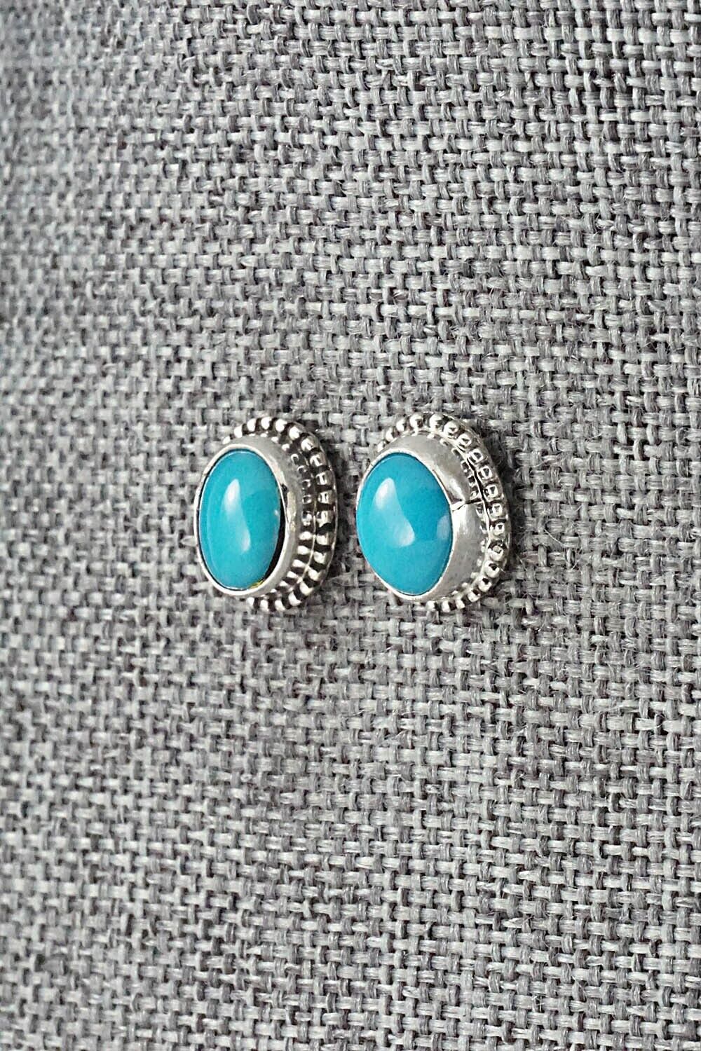 Turquoise & Sterling Silver Earrings - Rosemary Saunders
