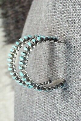 Turquoise & Sterling Silver Earrings - George Peina