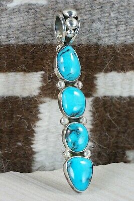 Navajo Turquoise and Sterling Silver Pendant - Rick Martinez