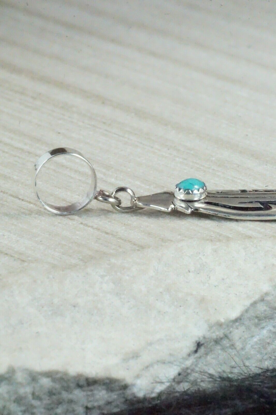 Turquoise & Sterling Silver Pendant - Richard Singer