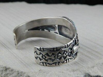 Navajo Turquoise & Sterling Silver Bracelet - Derrick Gordon - High Lonesome Trading