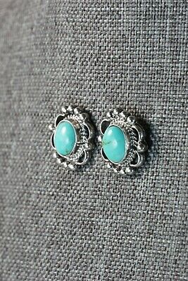 Navajo Turquoise & Sterling Silver Earrings - Jan Mariano