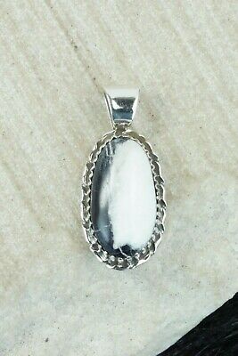 White Buffalo & Sterling Silver Pendant - Alvin Joe