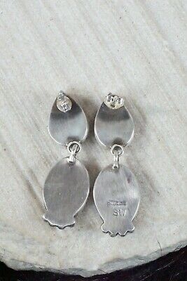 Navajo Turquoise, Spiny Oyster & Sterling Silver Earrings - Selina Warner