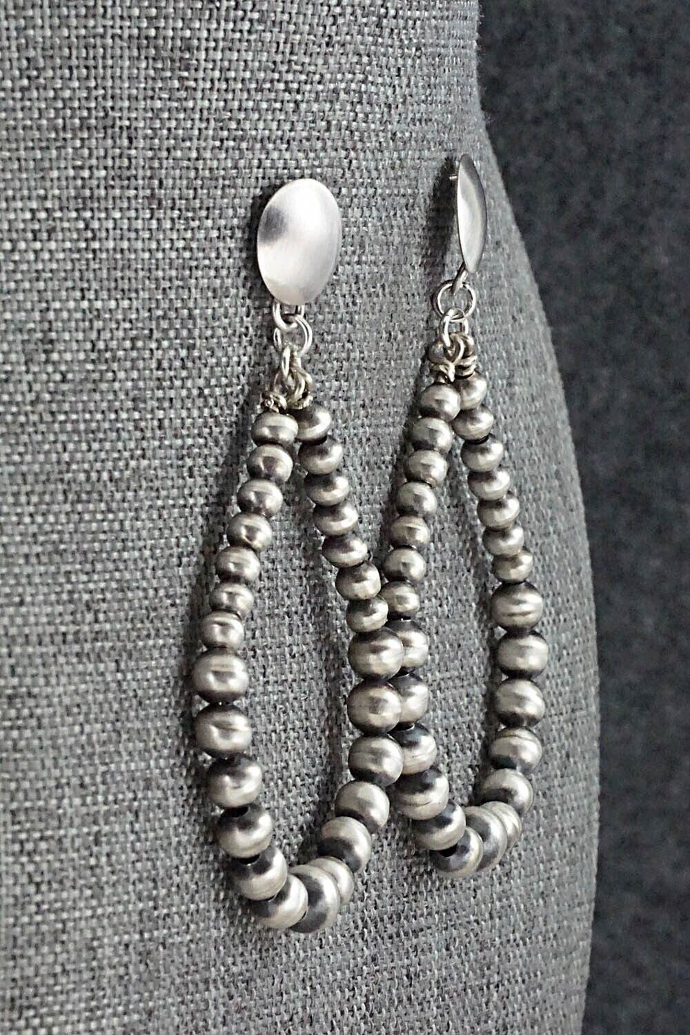 Sterling Silver Navajo Pearl Earrings - Amanda Perry