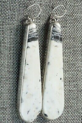 White Buffalo & Sterling Silver Earrings - Diane Wylie