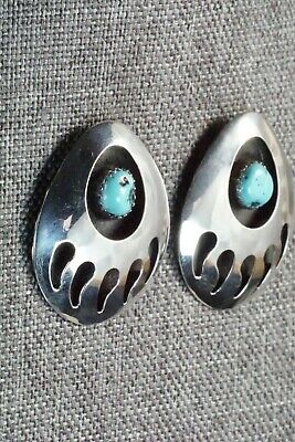 Turquoise & Sterling Silver Earrings - Virginia Long