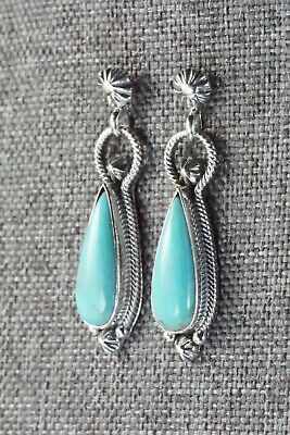 Turquoise & Sterling Silver Earrings - Verley Betone
