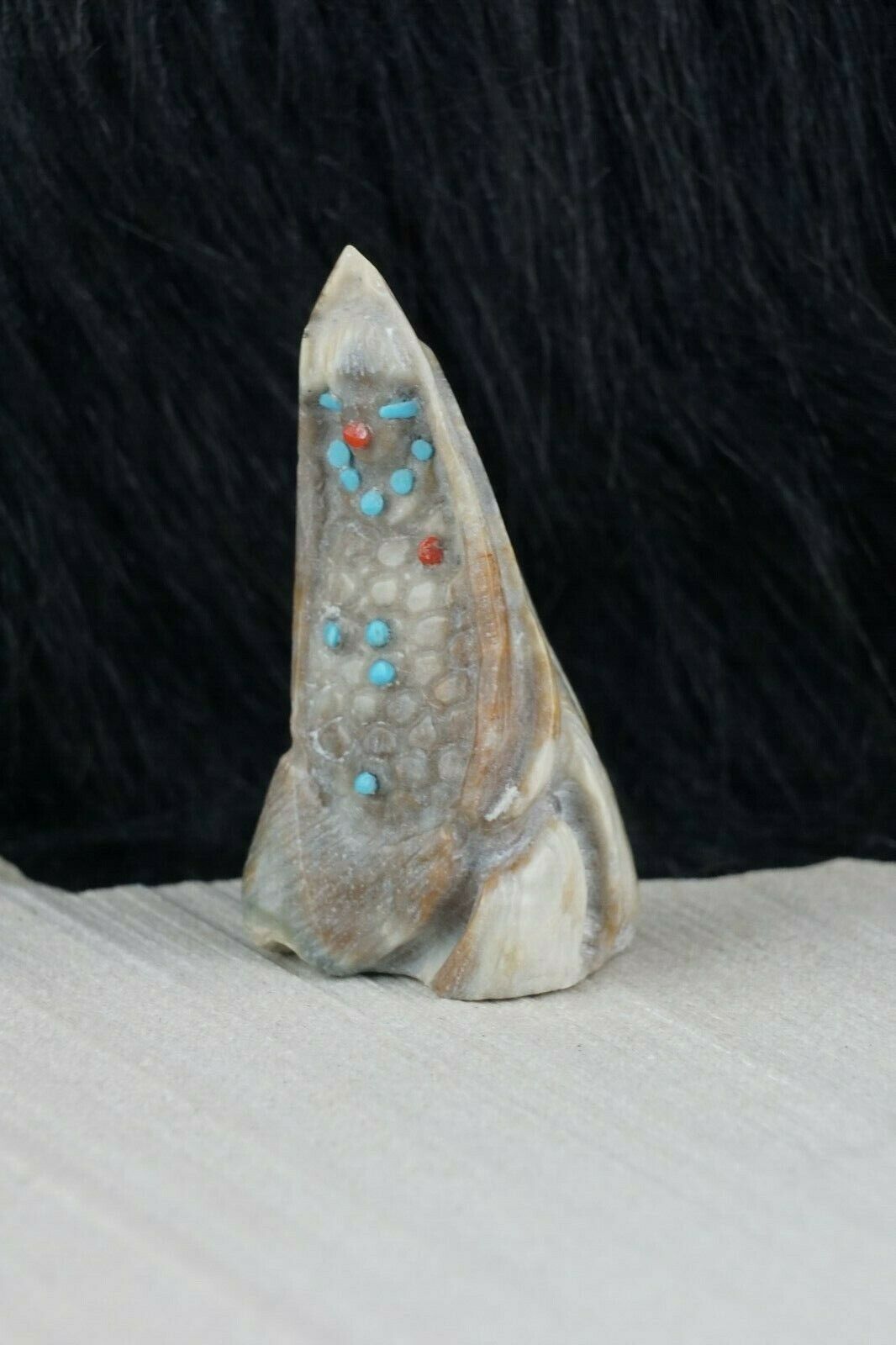 Corn Maiden Zuni Fetish Carving - Derrick Kaamasee - High Lonesome Trading